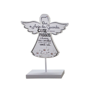MADEIRINHA RECADO ANJO QUE O ANJO DA GUARDA... 17X13