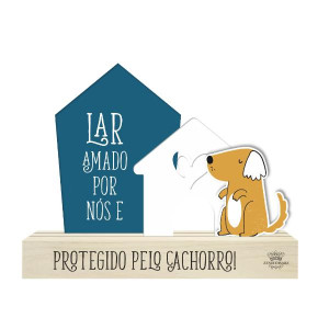 ENFEITE DE MESA LAR AMADO... CACHORRO... PET CORAÇÃO 1 12,5X16X4,5