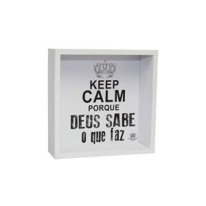 CAIXA/PAINEL ORGANIZADOR KEEP CALM...RETRÔ 13X13X4,5