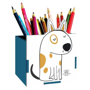 PORTA-LÁPIS CACHORRO... PET CORAÇÃO 1 10X8,5X8