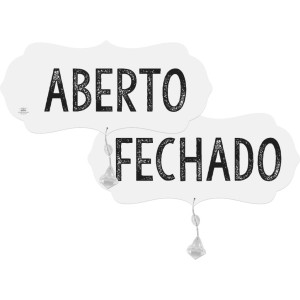 MÓBILE DE PAREDE INDICATIVO ABERTO/FECHADO 15X27