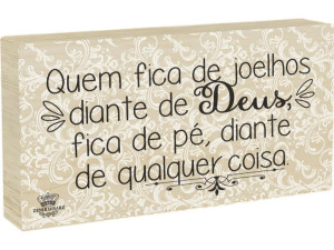 PLACA DE MESA CRU QUEM FICA DE JOELHOS...10X19