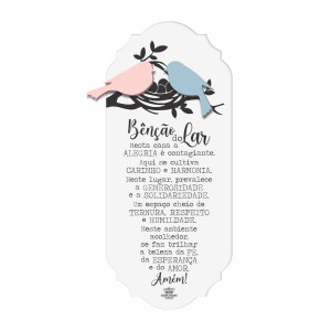 QUADRO COM APLIQUE BENÇÃO DO LAR...26,5X11,5