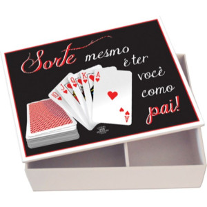 CAIXA PARA BARALHO PAI PESSOAS COMO VOCÊ...14X18X6