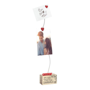 PORTA-RECADO ARAMADO AMOR EM CADA OLHAR...46X8,5X5