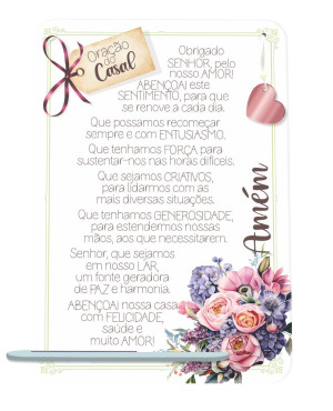 ENFEITE DE MESA COM ENCAIXE ORAÇÃO DO CASAL...BORBOLETA 24X19