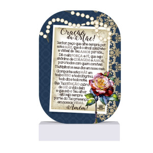 MADEIRINHA ORAÇÃO DA MÃE...ROSA ARABESCO 20X12