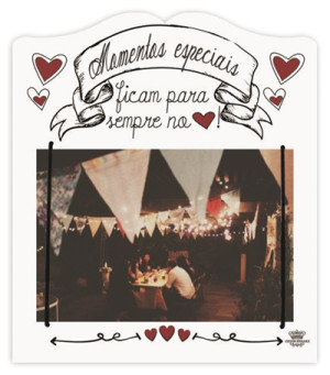 PORTA-RETRATO COM ELÁSTICO MOMENTOS ESPECIAIS 20,5X18