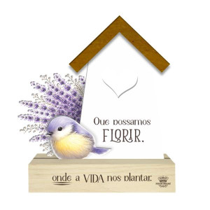 ENFEITE DE MESA COM APLIQUE QUE POSSAMOS FLORIR...13,5X12X3,5