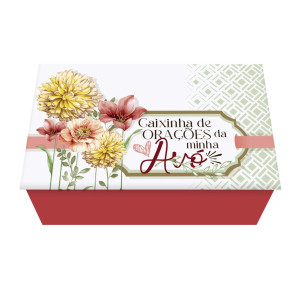 CAIXA PARA ORAÇAO CAIXINHA DE ORAÇÕES DA MINHA AVÓ 5,5X12,5X7,5