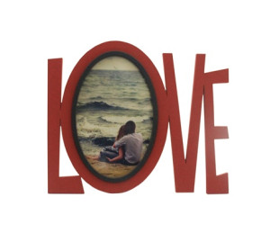 PORTA-RETRATO LOVE VERMELHO 17X20,5