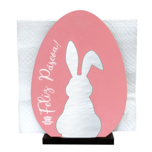 PORTA-GUARDANAPO FELIZ PÁSCOA 13,5X10X5