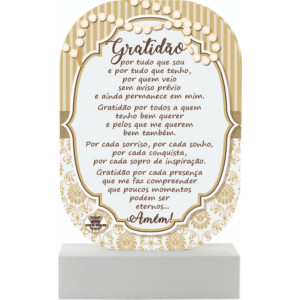 MADEIRINHA ORAÇÃO DA GRATIDÃO 20X12