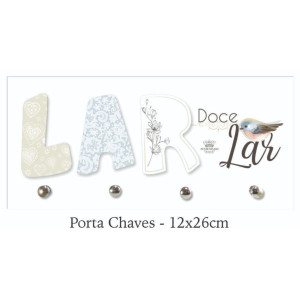 PORTA-CHAVE LAR DOCE LAR...PASSARINHO 12X26
