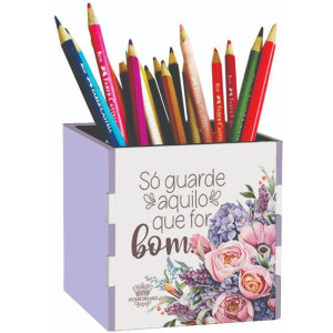 PORTA-LÁPIS SÓ GUARDE AQUILO... BORBOLETA  1 8X8X8