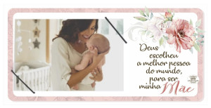 PORTA-RETRATO COM ELÁSTICO DEUS ESCOLHEU A MELHOR...14,5X29