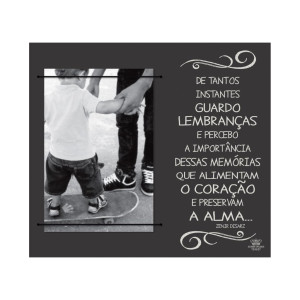 PORTA-RETRATO COM ELÁSTICO DE TANTOS INSTANTES GUARDO...20X22,5