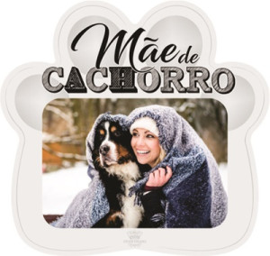 PORTA-RETRATO PATA MÃE DE CACHORRO 19,5X20