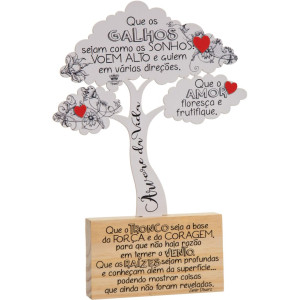 PLACA DE MESA ÁRVORE DA VIDA 30X22