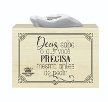 PLACA DE MESA COM APLIQUE MÃO, DEUS SABE...9X10