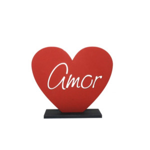 ENFEITE DE MESA CORAÇÃO AMOR P 14X16
