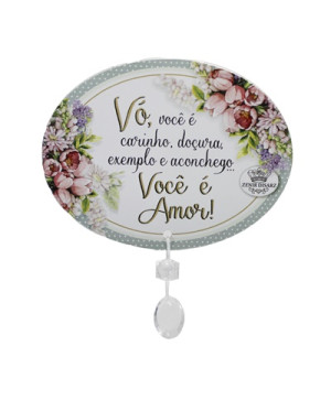 MÓBILE COM IMÃ VÓ, VOCÊ É CARINHO...8X10,5