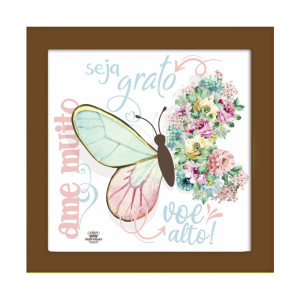 QUADRO COM MOLDURA AME MUITO, SEJA GRATO 23X23