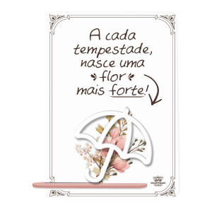 PLACA DE MESA A CADA TEMPESTADE... FLORESCER 1 20X15