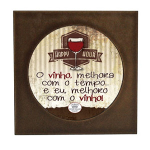 PORTA-COPO RESINADO O VINHO, MELHORA...10,5X10,5