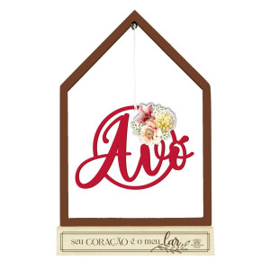 ENFEITE DE MESA CASINHA VAZADO AVÓ 27,5X17