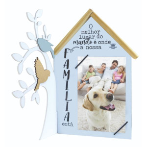 PORTA-RETRATO COM ELÁSTICO CASINHA ÁRVORE 25X17,5