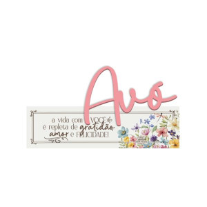 MADEIRINHA VÓ A VIDA COM VOCÊ...BORBOLETA 9,5X18,5