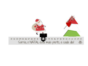 CALENDÁRIO PERMANENTE RÉGUA...PAPAI NOEL 11X28X4