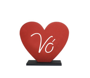 ENFEITE DE MESA CORAÇÃO VÓ  P 14X16