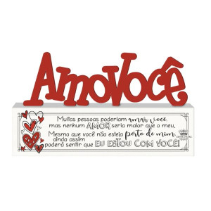 MADEIRINHA AMO VOCÊ MUITAS PESSOAS...11X18,5X3