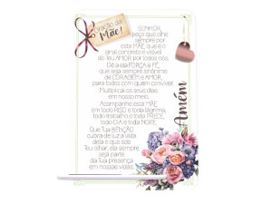 ENFEITE DE MESA COM ENCAIXE ORAÇÃO DA MÃE...BORBOLETA 24X19