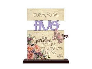 ENFEITE DE MESA COM APLIQUE AVÓ...BORBOLETA 14X12