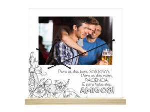 PORTA-RETRATO COM ELÁSTICO PARA OS DIAS BONS...19,5X20X3