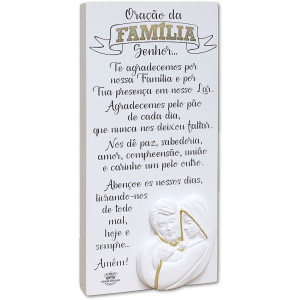 MADEIRINHA DE MESA ORAÇAÕ DA FAMÍLIA 25,5X12,5