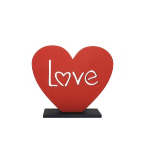 ENFEITE DE MESA CORAÇÃO LOVE P 14X16