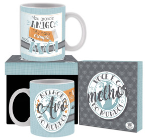 CANECA CERÂMICA MEU GRANDE AMIGO...MELHOR AVÔ 