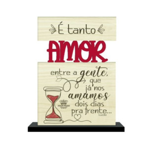 ENFEITE DE MESA COM APLIQUE É TANTO AMOR...14X12