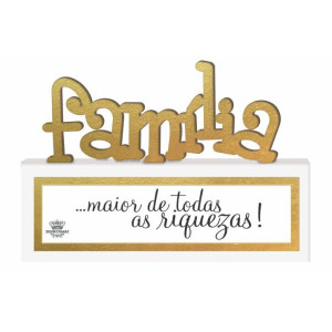 MADEIRINHA DOURADA FAMÍLIA...REAL 14X19X3