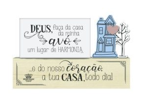 PLACA DE MESA COM APLIQUE CASINHAS AVÓ...BRISA 10X17