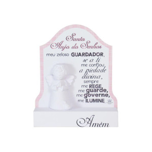 MADEIRINHA SANTO ANJO DO SENHOR ROSA 19,5X16,5