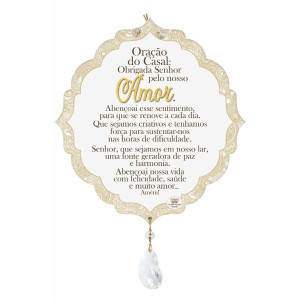 MÓBILE DE PAREDE COM APLIQUE AMOR 22X20