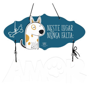 MÓBILE DE PAREDE AMOR... CACHORRO... PET CORAÇÃO 1 15X19