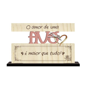 ENFEITE DE MESA COM APLIQUE AVÓ...FLORESCER 11X18