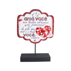 MADEIRINHA RECADO EU AMO VOCÊ... 12X13