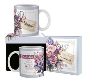 CANECA CERÂMICA BISAVÓ GRATIDÃO PELA VIDA ... BORBOLETA
